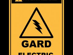 Placuta de avertizare gard electric